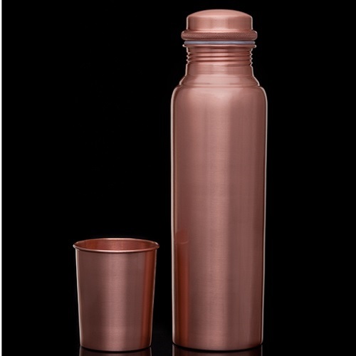 Signoraware Copper Bottle With Glass