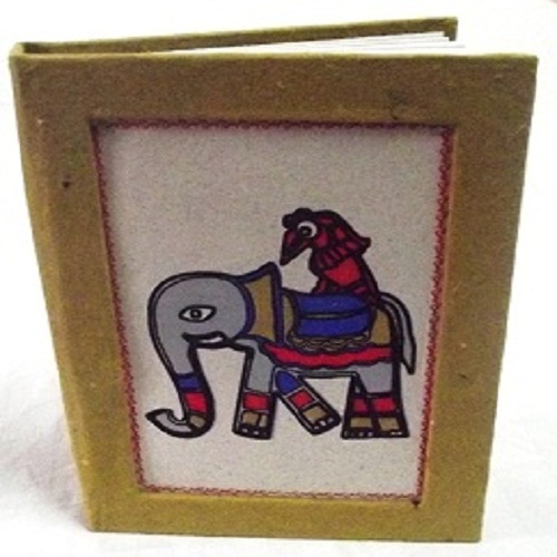 Indha Craft Elephant motif Screenprinted Diary -  (NGO Based) Literacy India