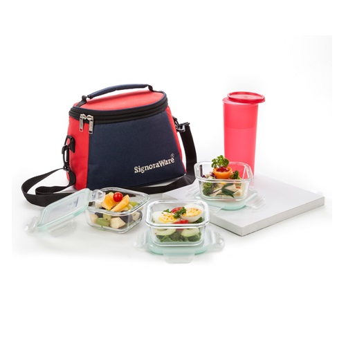 Signoraware Best Glass Lunch Box With Bag 582