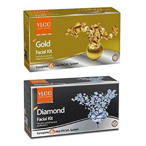 VLCC Diamond & Gold Facial Kit Combo SFK Tube