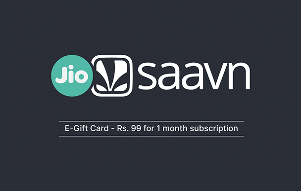 JioSaavn E-Gift Card - Rs. 99 for 1 month subscription